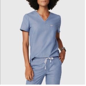 BNWT Figs Scrubs Heather Indigo  XXS Catarina top/ XSP Zamora joggers